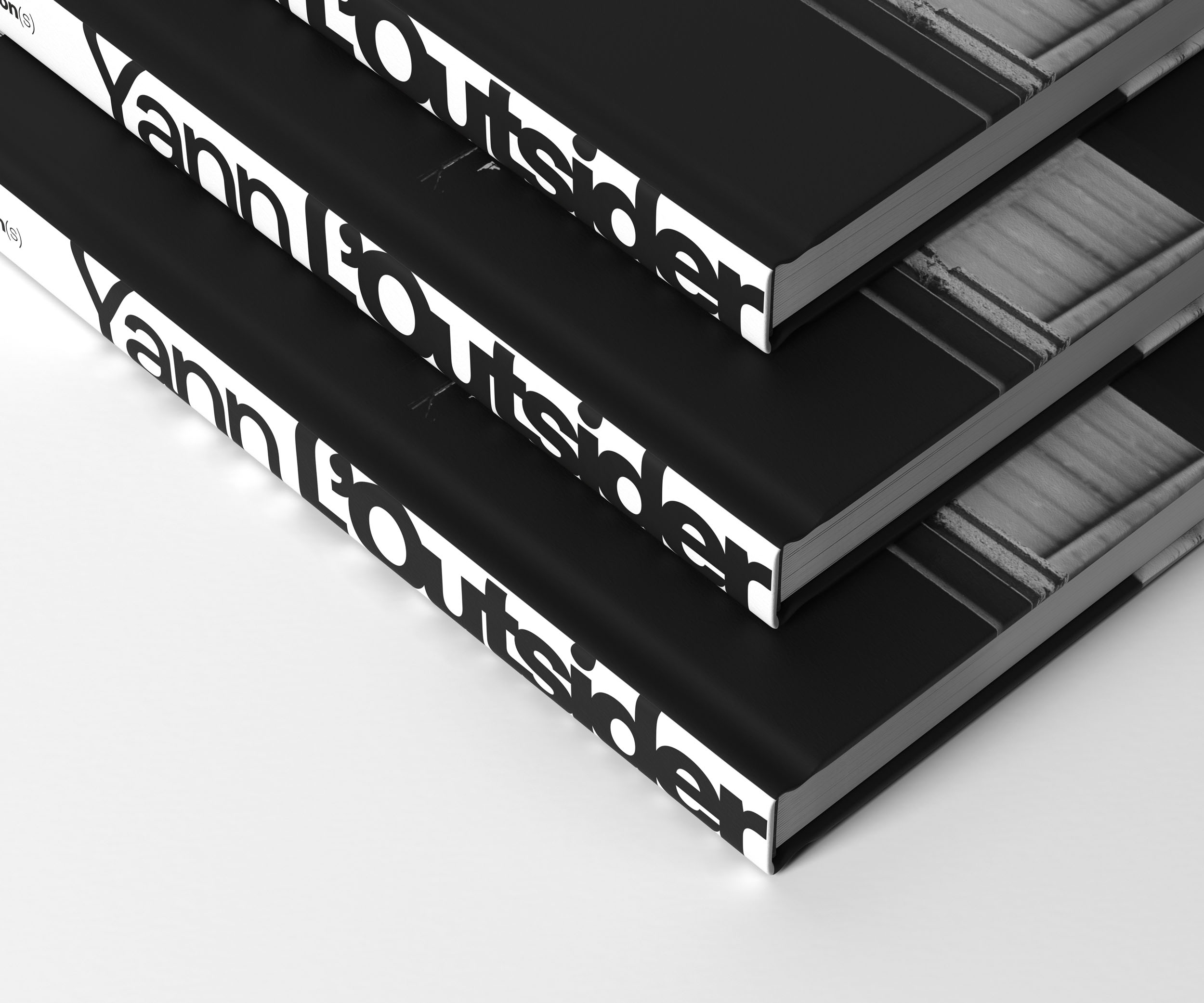 Tranches de 3 livres de Yann L'Outsider Variation(s) en noir et blanc